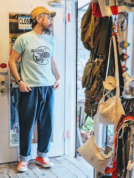 「コンバース」｜ataco garageさん（メンズ・173cm・40代）の春コーディネート