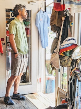 「Ocean Pacific（オーシャンパシフィック）のアイテム」を使った、ataco garageさん（メンズ・173cm）の夏コーディネート