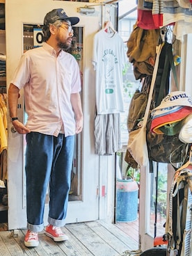 「コンバース」｜ataco garageさん（メンズ・173cm・40代）の夏コーディネート