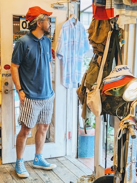 「コンバース」｜ataco garageさん（メンズ・173cm・40代）の夏コーディネート