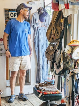 「SCREEN STARS（スクリーンスターズ）のアイテム」を使った、ataco garageさん（メンズ・173cm）の夏コーディネート