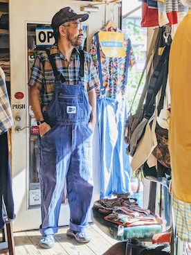 サロペット オーバーオールを使った ヨーロッパ古着 のメンズ人気ファッションコーディネート Wear