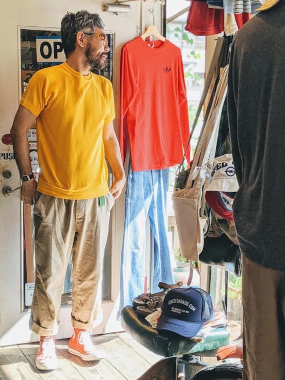 Sportswear社/ARTCRAFT 73s ヴィンテージ半袖スウェット黃L FLAG by ALEXIA STAM（フラッグバイアリシアスタン）の「60s-70s