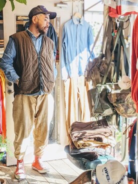 「FLAG by ALEXIA STAM（フラッグバイアリシアスタン）のアイテム」を使った、ataco garageさん（メンズ・173cm）の秋コーディネート