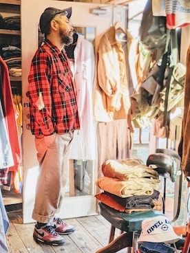 「FLAG by ALEXIA STAM（フラッグバイアリシアスタン）のアイテム」を使った、ataco garageさん（メンズ・173cm）の秋コーディネート