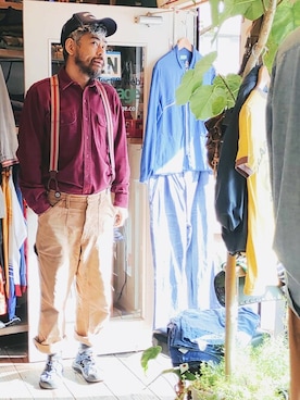 「FIVE BROTHER（ファイブブラザー）のアイテム」を使った、ataco garageさん（メンズ・173cm）の春コーディネート