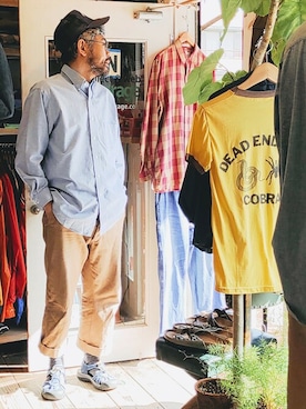 「--（--）のアイテム」を使った、ataco garageさん（メンズ・173cm）の春コーディネート