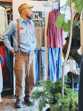 「CiNTAS（シンタス）のアイテム」を使った、ataco garageさん（メンズ・173cm）の春コーディネート