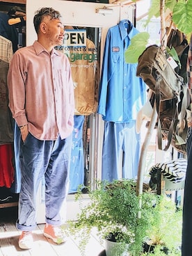 「--（--）のアイテム」を使った、ataco garageさん（メンズ・173cm）の春コーディネート