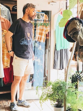 「SCREEN STARS（スクリーンスターズ）のアイテム」を使った、ataco garageさん（メンズ・173cm）の夏コーディネート