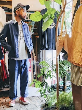 「--（--）のアイテム（カバーオール）」を使った、ataco garageさん（メンズ・173cm）の秋コーディネート