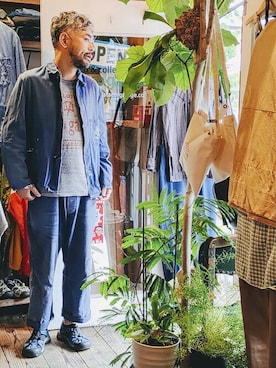 「--（--）のアイテム（カバーオール）」を使った、ataco garageさん（メンズ・173cm）の秋コーディネート