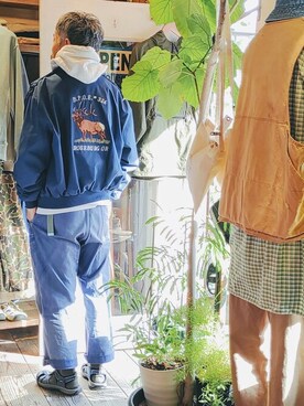 「刺繍」｜「アイテム（ブルゾン）」を使った、ataco garageさん（メンズ・173cm）の秋コーディネート
