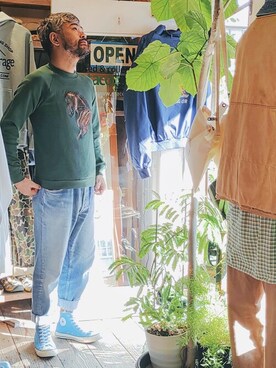 「--（--）のアイテム（スウェット）」を使った、ataco garageさん（メンズ・173cm）の秋コーディネート