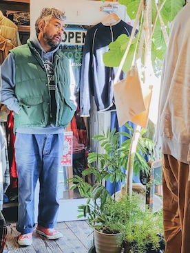 ataco garage(古着屋ataco garage)|WOOLRICHのダウンベストを使った