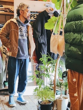 「--（--）のアイテム（ブルゾン）」を使った、ataco garageさん（メンズ・173cm）の冬コーディネート