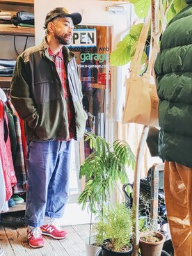 「northface」｜「アイテム（ブルゾン）」を使った、ataco garageさん（メンズ・173cm）の冬コーディネート