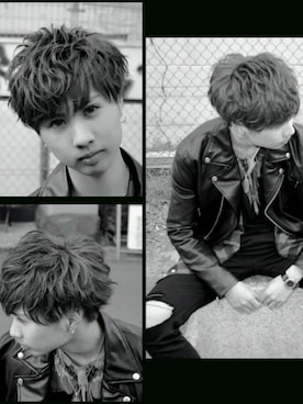 「MARC JACOBS」｜「アイテム（ライダースジャケット）」を使った、ゆーさん（メンズ・168cm）の冬コーディネート