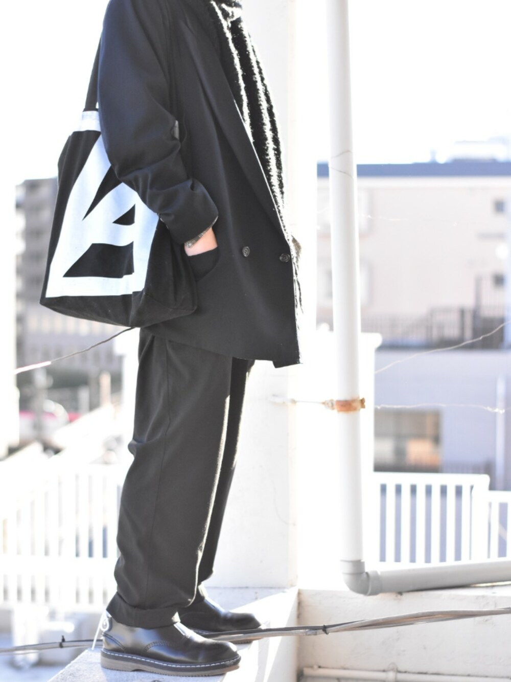 Sacaiのドレスシューズを使ったメンズ人気ファッションコーディネート