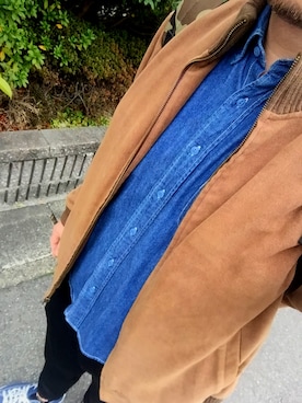 「Eddie Bauer（エディーバウアー）のアイテム（ブルゾン）」を使った、ぜぶらさん（メンズ・187cm）の春コーディネート
