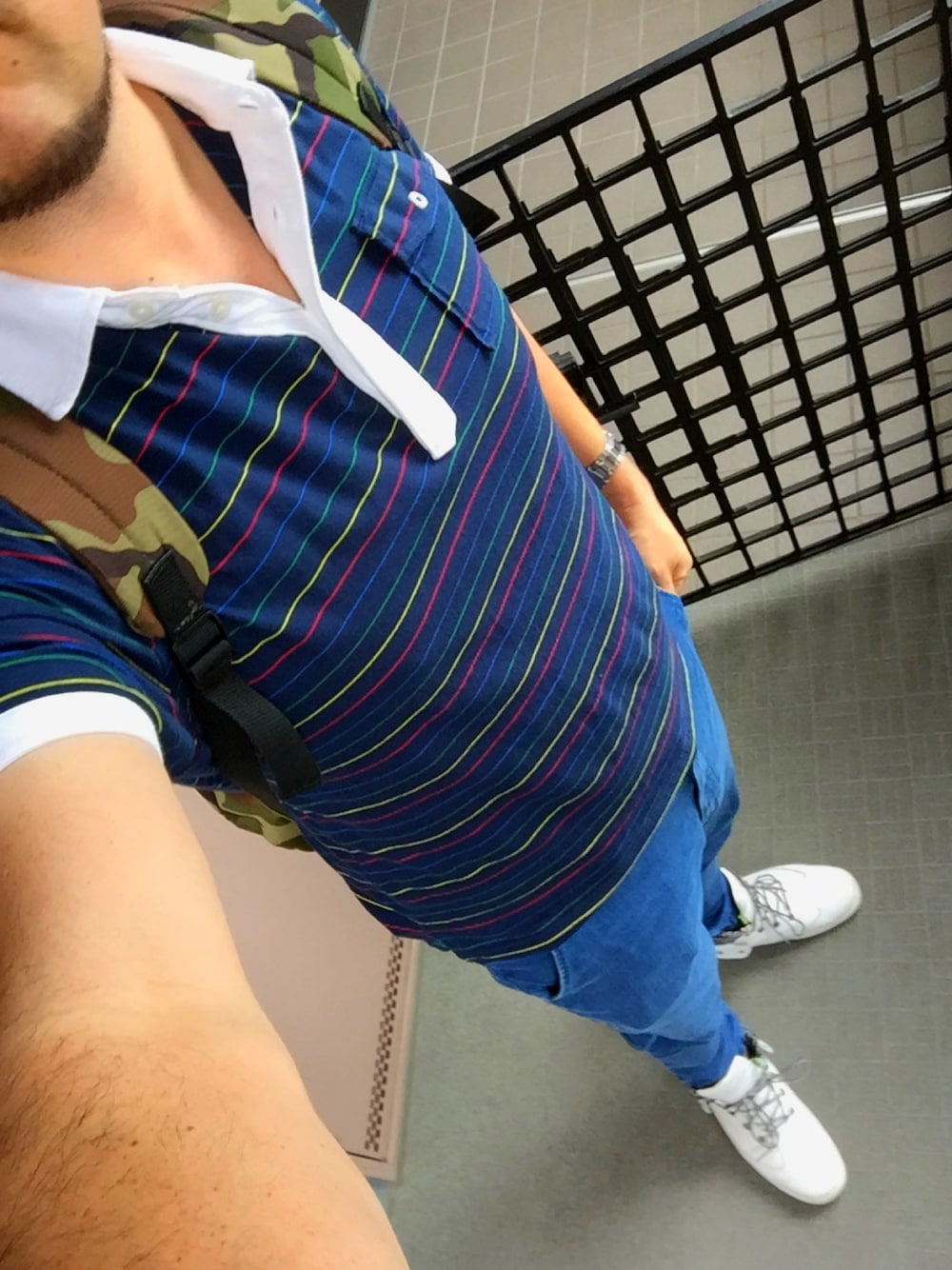 「夏コーデ、おじさんコーデ、UNIQLO、通院、ティンバーランド、ポロシャツ、アメカジ」｜「UNIQLOのアイテム（ポロシャツ、ブルー系）」を使った、ぜぶらさん（メンズ・187cm）の夏コーディネートの1枚目の写真