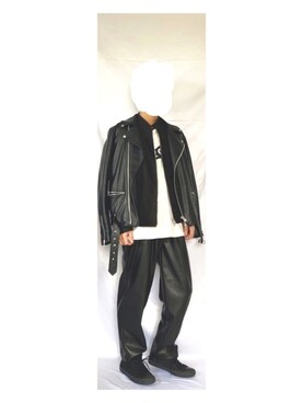 「AZUL by moussy（アズールバイマウジー）のアイテム（ブルゾン）」を使った、もとキ/メンズファッションさん（メンズ・170cm）の秋コーディネート