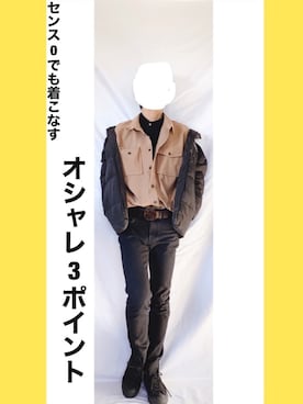 「VENCEEXCHANGE（ヴァンスエクスチェンジ）のアイテム（ジャケット/アウター）」を使った、もとキ/メンズファッションさん（メンズ・170cm）の冬コーディネート