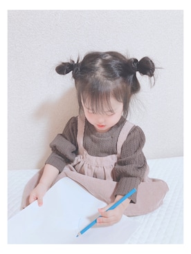 「アイテム（ワンピース/ドレス）」を使った、hono0216さん（キッズ・80cm）の秋コーディネート