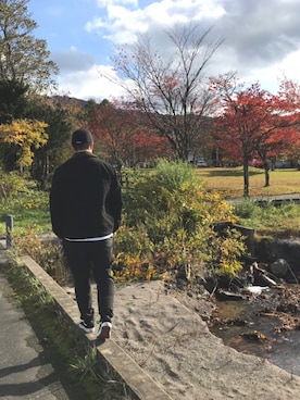 「glamb（グラム）のアイテム（レッグウェア）」を使った、takaさん（メンズ・173cm）の冬コーディネート