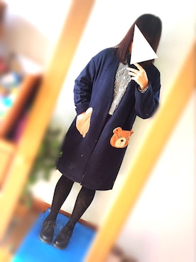「rivet & surge（リベットアンドサージ）のアイテム（ノーカラージャケット）」を使った、た ら こ 。さん（レディース・161cm）の冬コーディネート