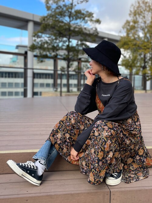 Ungrid金高彩さんのハットを使ったコーディネート Zozotown