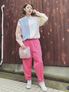 「fafa（フェフェ）のアイテム」を使った、ほたてさん（レディース・173cm）の春コーディネート