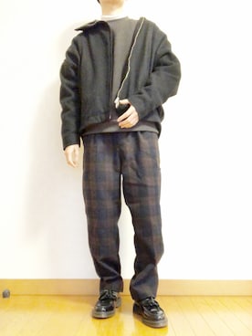 「BASISBROEK（バシスブルック）のアイテム（ブルゾン）」を使った、NITAさん（メンズ・170cm）の冬コーディネート