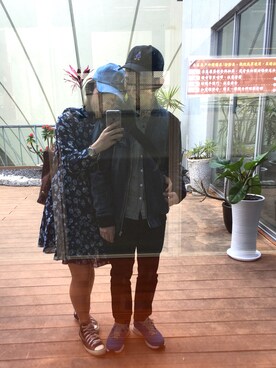 「LESS（レス）のアイテム（キャップ）」を使った、慢慢さん（レディース・162cm）の冬コーディネート