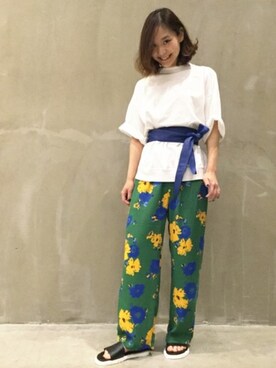 「relume」｜JOURNAL STANDARD relume 西宮ガーデンズ店スタッフさん（レディース・158cm）の夏コーディネート