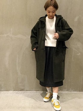 「relume」｜「アイテム（ダッフルコート）」を使った、JOURNAL STANDARD relume 西宮ガーデンズ店スタッフさん（レディース・155cm）の秋コーディネート