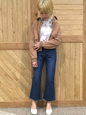 「LUC DNM （ラックデニム）のアイテム」を使った、JOURNAL STANDARD relume 西宮ガーデンズ店スタッフさん（レディース・155cm）の冬コーディネート