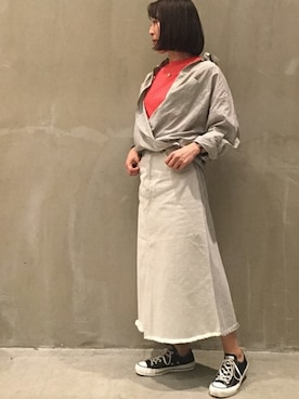 「カシュクール」｜JOURNAL STANDARD relume 西宮ガーデンズ店スタッフさん（レディース・157cm）の春コーディネート