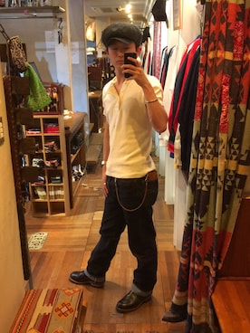 「アイテム（バングル/リストバンド）」を使った、カブさん（メンズ・170cm・20代）の春コーディネート