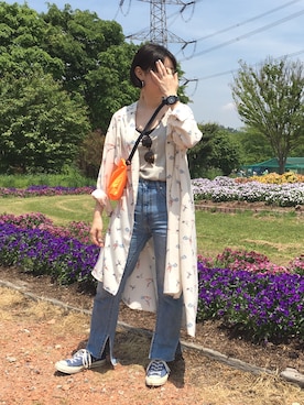 「アイテム（シャツワンピース）」を使った、shitomiさん（レディース・156cm・20代）の春コーディネート