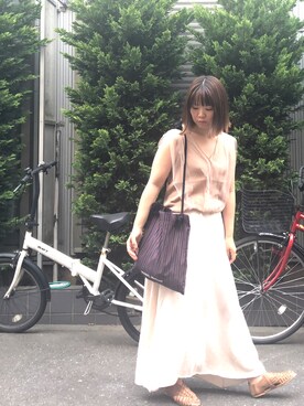 「ISABEL MARANT（イザベルマラン）のアイテム（バッグ）」を使った、m---＊さん（レディース・156cm）の夏コーディネート