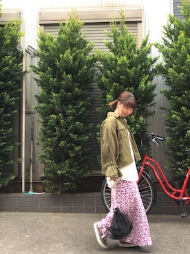 「BEAMS（ビームス）のアイテム（ピアス（両耳用））」を使った、m---＊さん（レディース・156cm）の春コーディネート