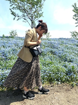 「BEAMS（ビームス）のアイテム（ピアス（両耳用））」を使った、m---＊さん（レディース・156cm）の春コーディネート