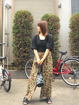 「BEAMS（ビームス）のアイテム（ピアス（両耳用））」を使った、m---＊さん（レディース・155cm）の夏コーディネート