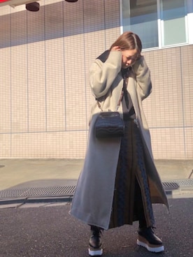 「BLACK BY MOUSSY（ブラックバイマウジー）のアイテム（その他アウター）」を使った、m---＊さん（レディース・156cm）の冬コーディネート
