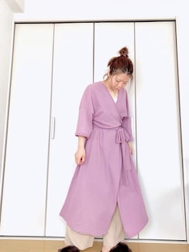 「お部屋コーデ」｜m---＊さん（レディース・156cm）の春コーディネート