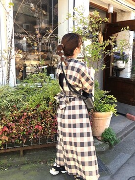 「BEAMS（ビームス）のアイテム（ピアス（両耳用））」を使った、m---＊さん（レディース・156cm）の春コーディネート