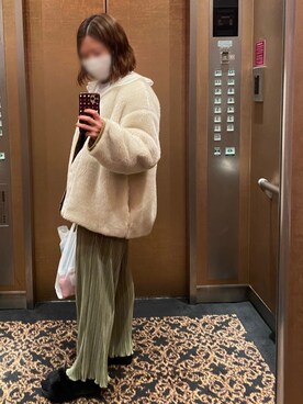 「襟付きトップス」｜「アイテム（ブルゾン）」を使った、m---＊さん（レディース・156cm）の冬コーディネート