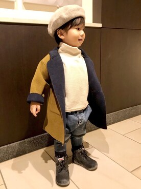 「abcd（ナシ）のアイテム（その他）」を使った、shoeitaさん（キッズ・90cm）の秋コーディネート