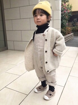 「Handmade（ハンドメイド）のアイテム（その他）」を使った、shoeitaさん（キッズ・90cm）の冬コーディネート